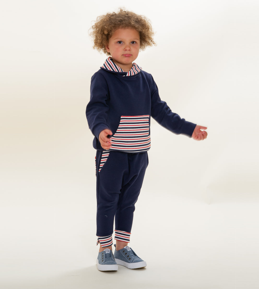 FLY und DADO Schnittmuster Sweatshirt Hoodie und Haremshose, Jogginghose