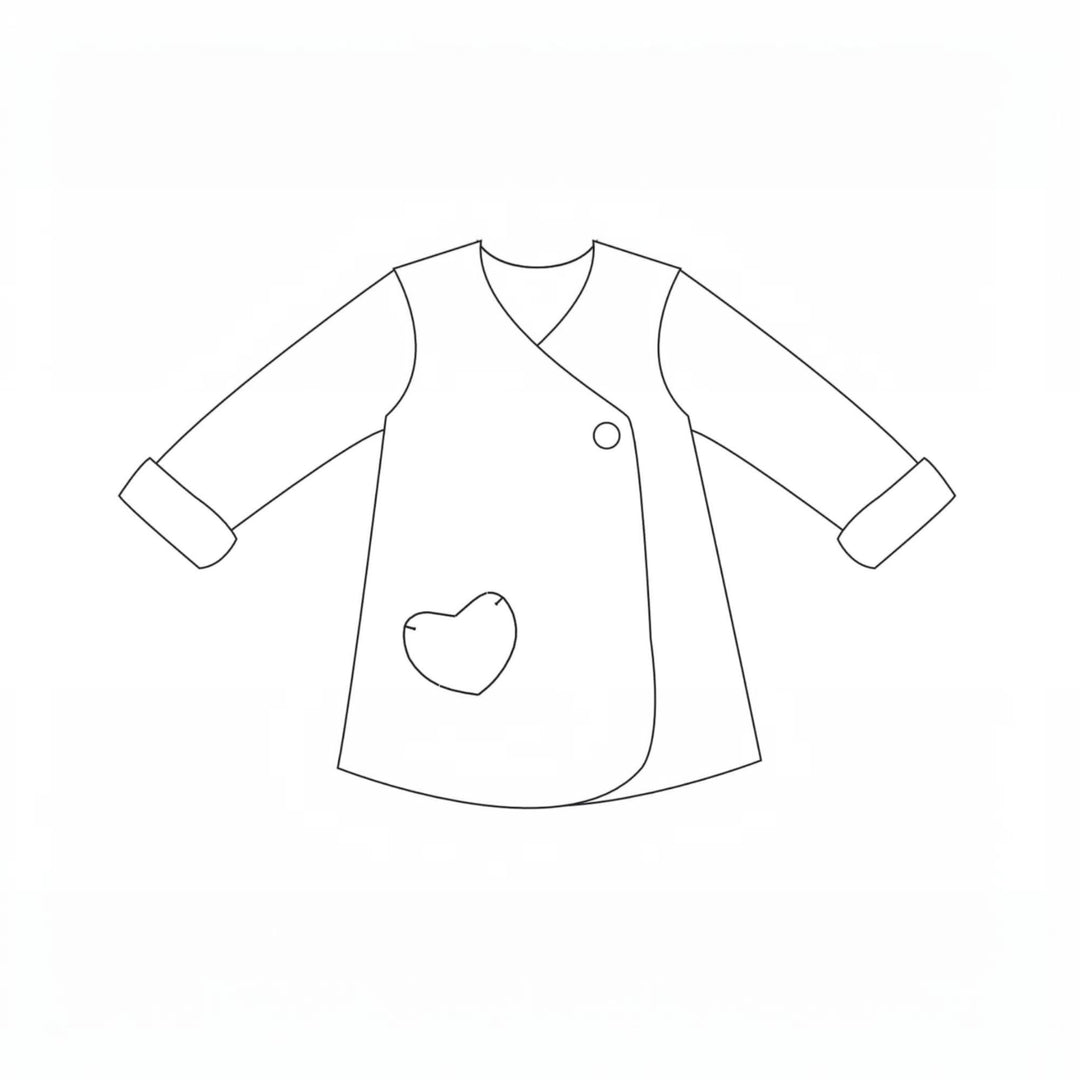 Wickelkleid PDF Schnittmuster LENA – 3-in-1 Tunika & Weste 92/98–128/134