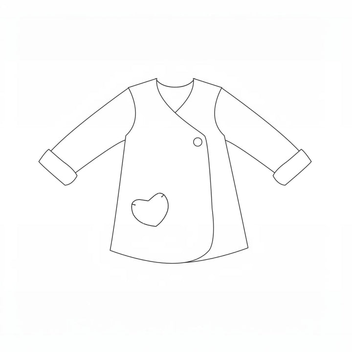 Wickelkleid PDF Schnittmuster LENA – 3-in-1 Tunika & Weste 92/98–128/134