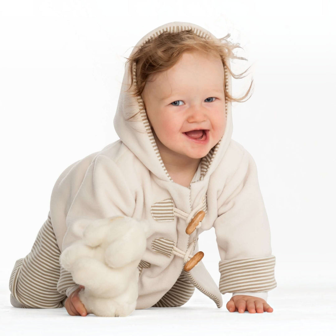 Babyjacke Schnittmuster BRIO – gefütterte Kapuzenjacke PDF 62/68–98/104