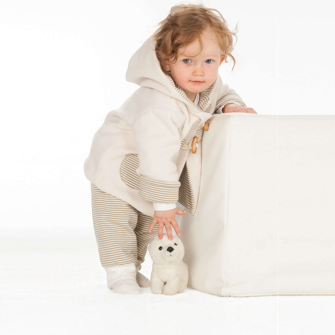 Babyjacke Schnittmuster BRIO – gefütterte Kapuzenjacke PDF 62/68–98/104