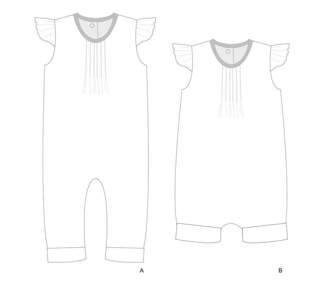 Schnittmuster Baby Jumpsuit MIA PDF 2 Varianten