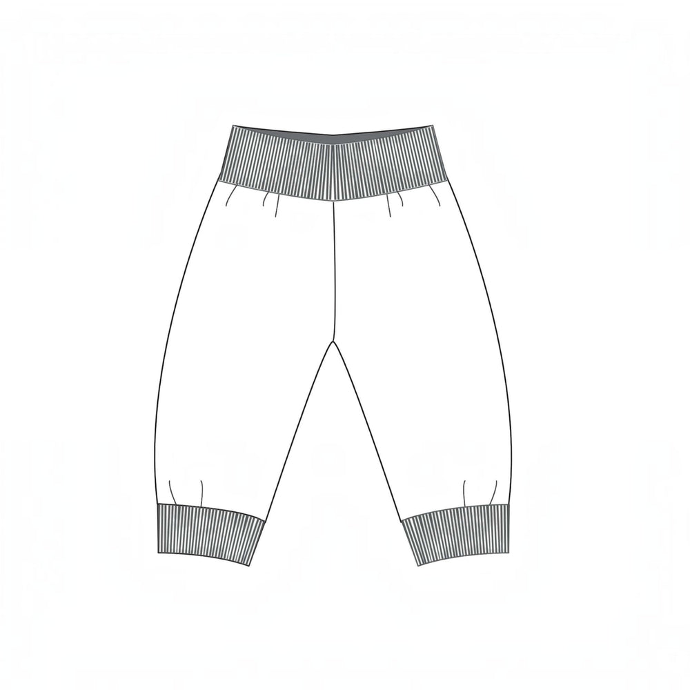 Baby Wendehose PDF Schnittmuster LUCCA – Jerseyhose mit Bündchen 62/68–98/104 Schnittmusterzeichnung für Wendebabyhose.