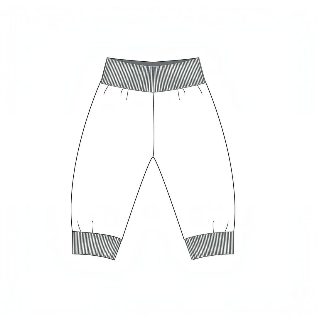 Baby Wendehose PDF Schnittmuster LUCCA – Jerseyhose mit Bündchen 62/68–98/104 Schnittmusterzeichnung für Wendebabyhose.