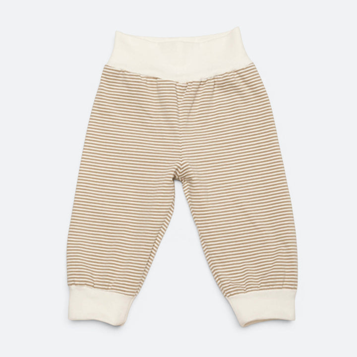 Baby Wendehose PDF Schnittmuster LUCCA – Jerseyhose mit Bündchen 62/68–98/104 in gestreiftem Design.