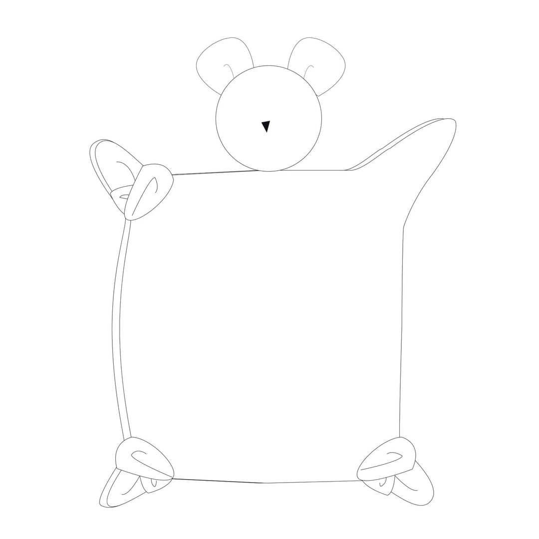 Schnittmuster Kuscheltier TONDINO PDF 3-in-1 Schmusetuch Zahntuch A4/US letter