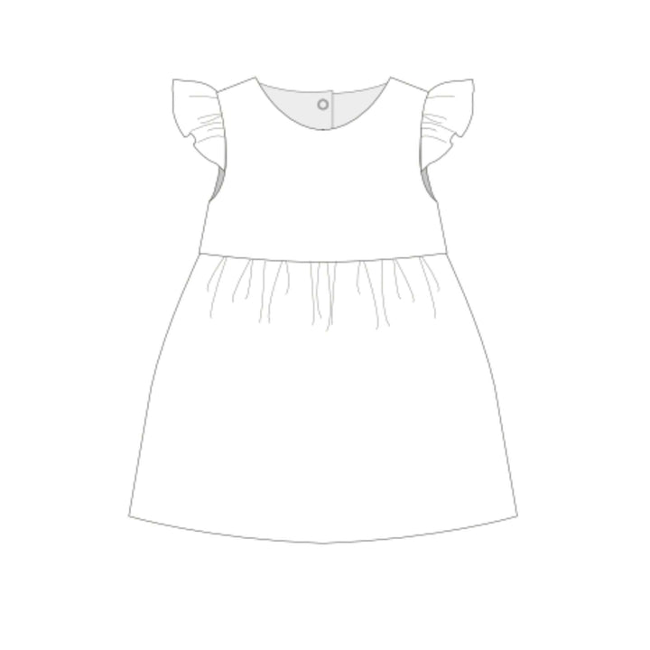 Schnittmuster Mädchenkleid ELLA – Retro Kleid mit Volants