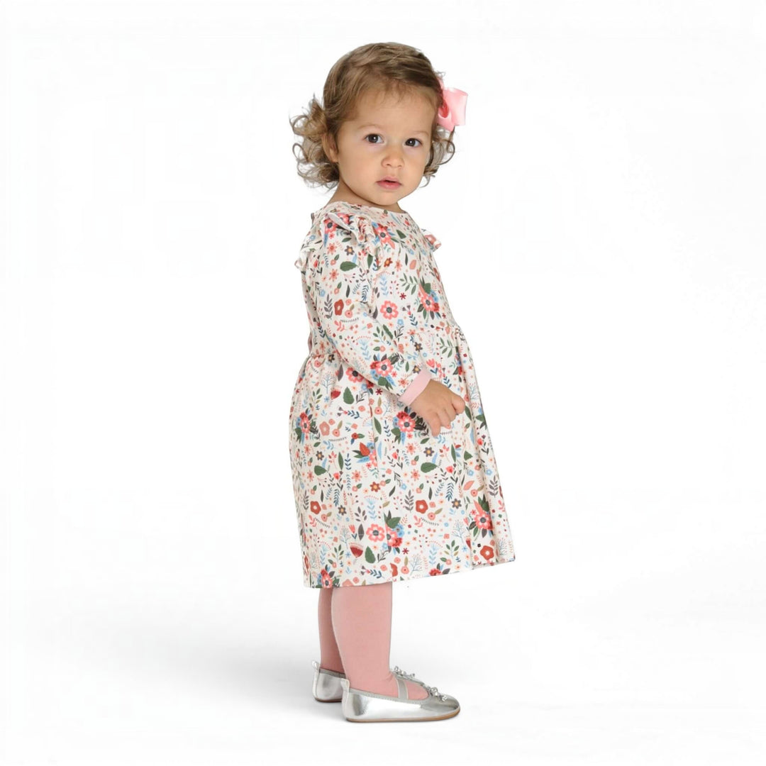 Schnittmuster Retro Kleid für Mädchen ELLA PDF - bezauberndes Mädchenkleid mit floralem Design.