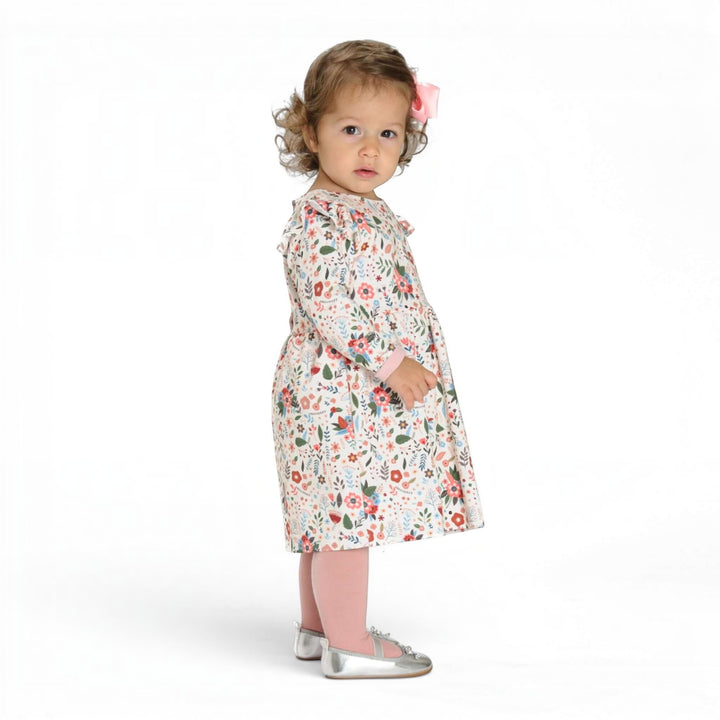 Schnittmuster Retro Kleid für Mädchen ELLA PDF - bezauberndes Mädchenkleid mit floralem Design.