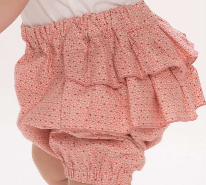 Schnittmuster Baby Twinset Babykleid Hängerchen und Pumphose CLARA EMI – Rüschenshorts für Baby, digitaler Schnittmuster.
