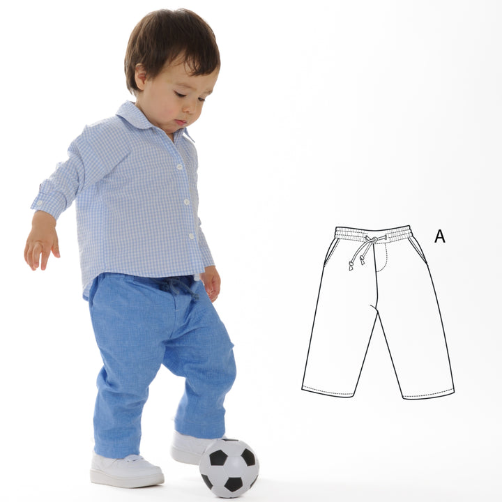 Schnittmuster Hose für Baby und Kinder NOAH lang u. kurz