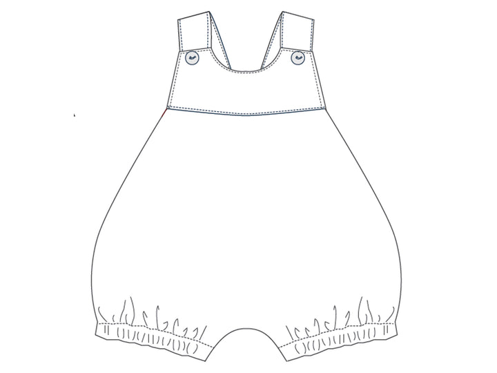 LUNA Schnittmuster PDF Baby Latzhose