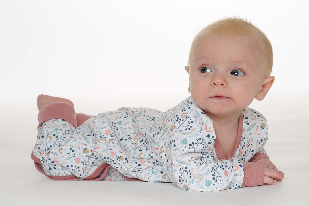 Baby romper with full button placket and cuffs, sewing pattern ebook LISA by Patternforkids