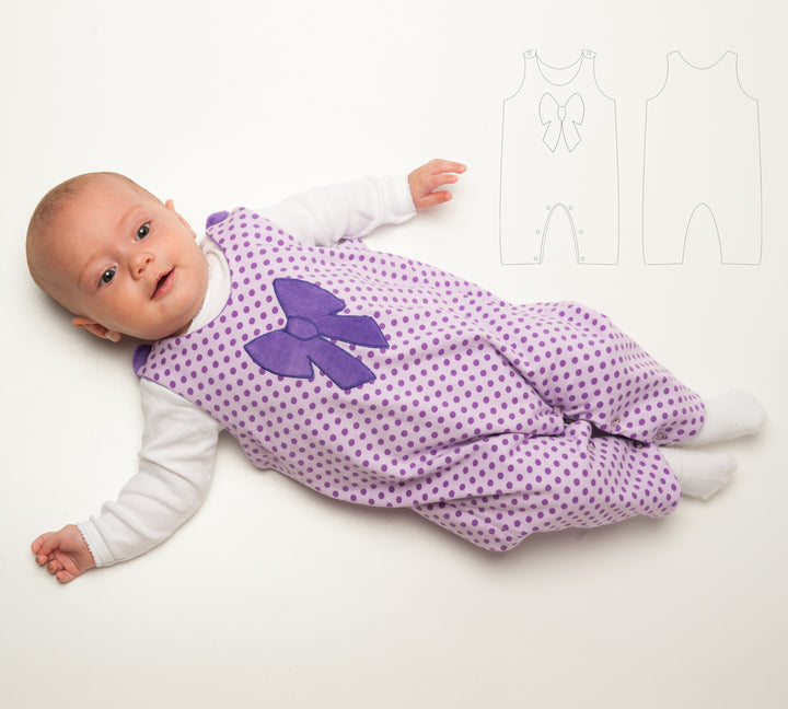 Sewing Pattern Reversible Baby Overall PLINIO PDF  1m-3y A4 A0 Photo Tutorial