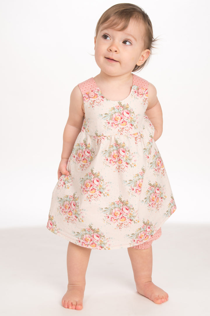 Baby Twin set romper and bloomers LIPSIA + ELISA sewing pattern Ebook pdf