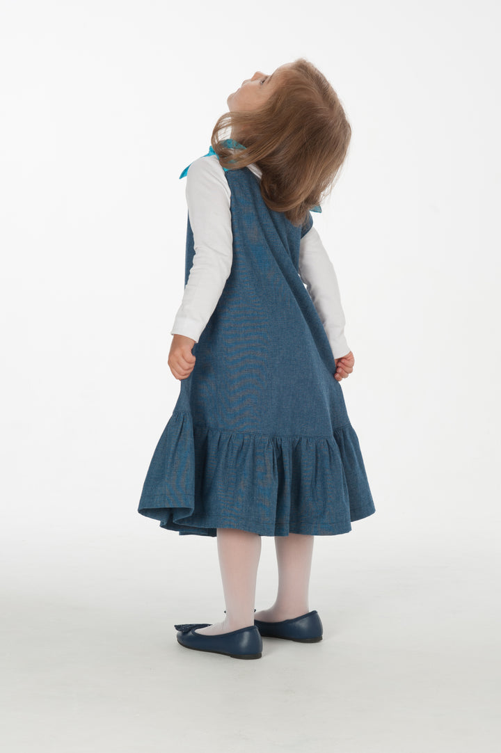 Girls' dress tunic with buttons sewing pattern Ebook PDF STEFFI + SIENA