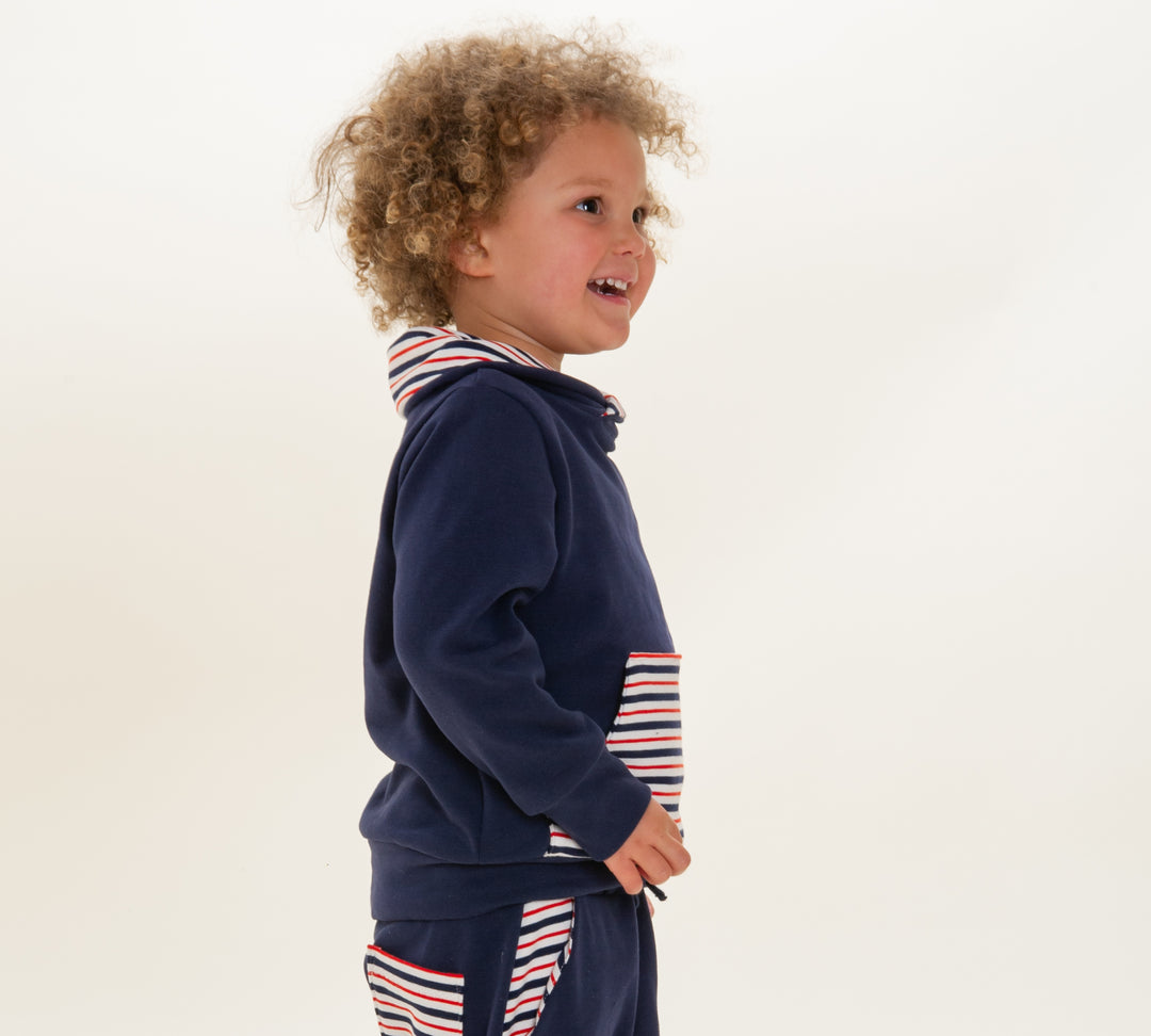 Schnittmuster Hoodie FLY PDF 2-in-1 Kapuze Schalkragen