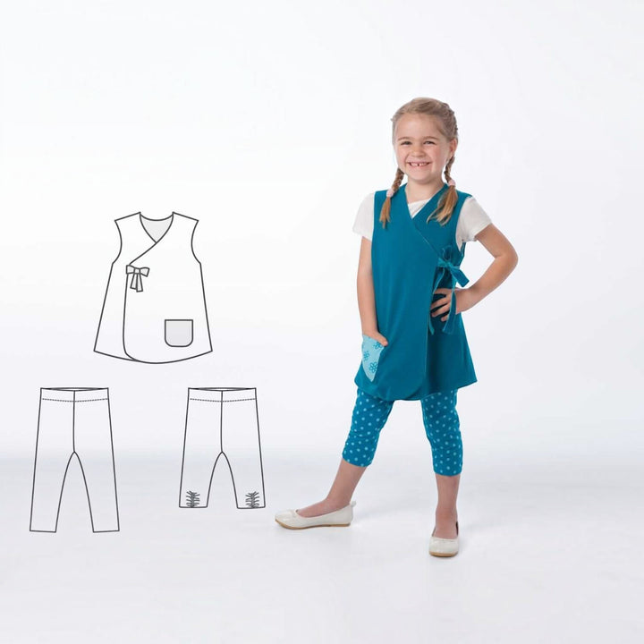 Tunika und Leggings Set MARIE und BIBI Schnittmuster Ebook pdf Schnittmuster PDF Ebook download Patternforkids