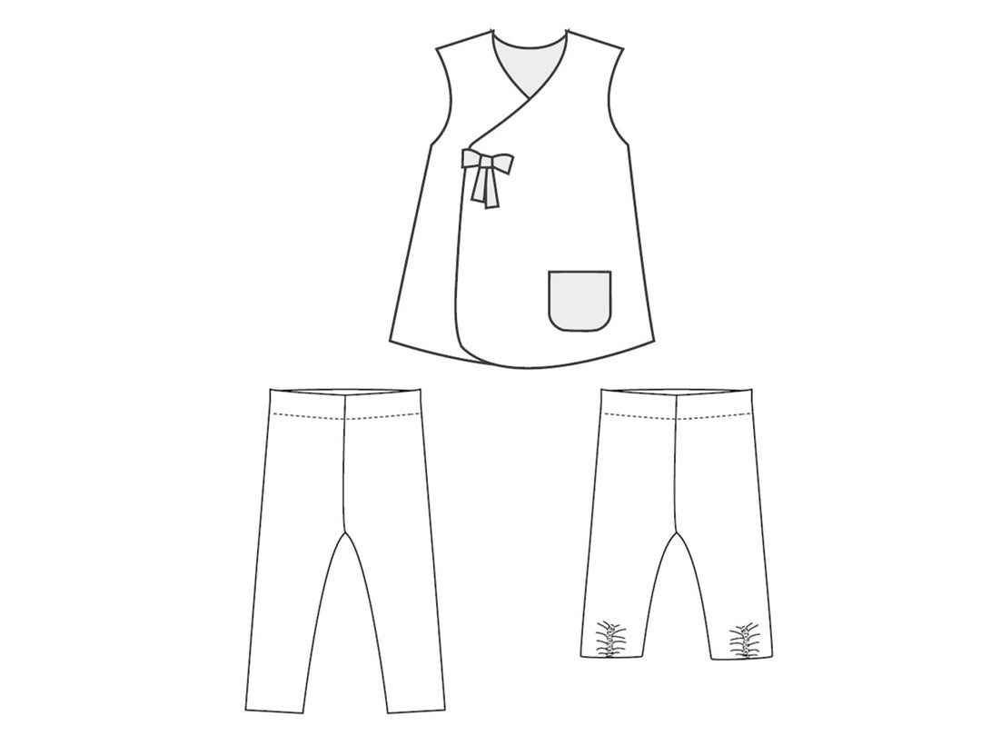 Tunika und Leggings Set MARIE und BIBI Schnittmuster Ebook pdf Schnittmuster PDF Ebook download Patternforkids 