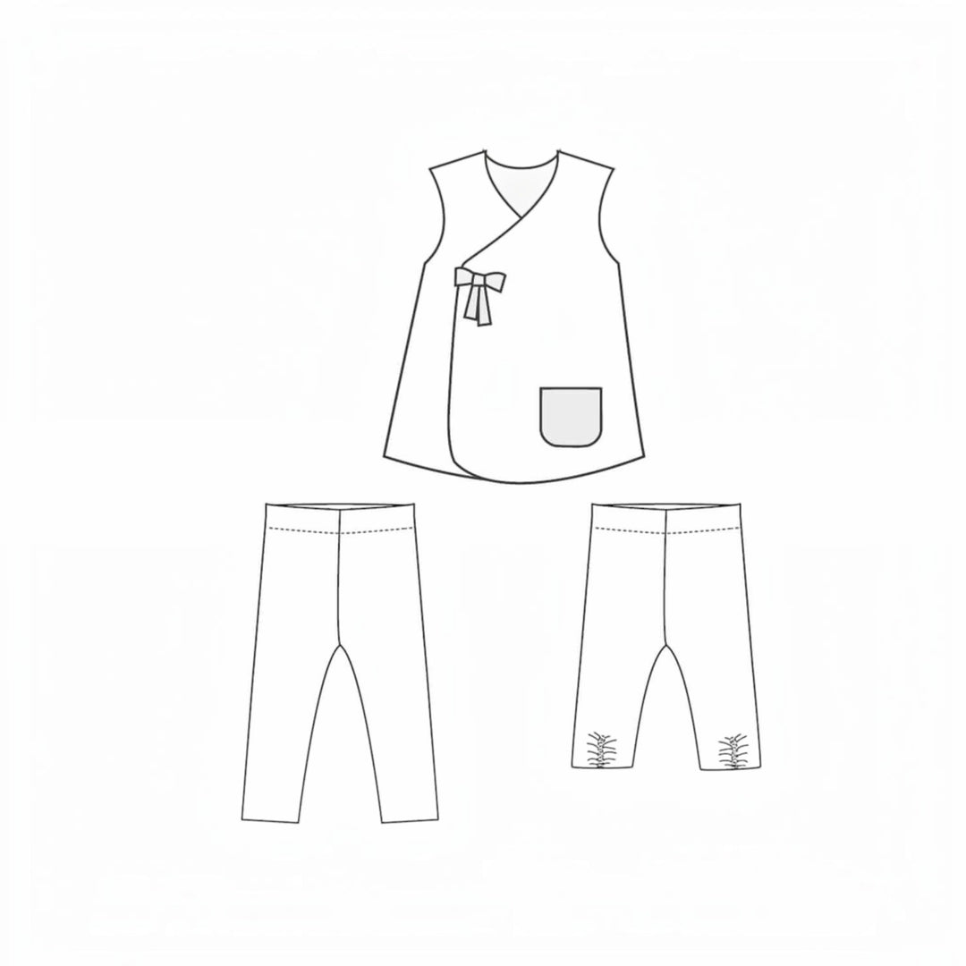 Tunika und Leggings Set MARIE und BIBI Schnittmuster Ebook pdf Schnittmuster PDF Ebook download Patternforkids