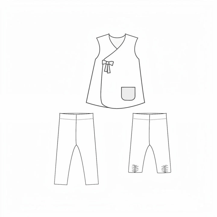 Tunika und Leggings Set MARIE und BIBI Schnittmuster Ebook pdf Schnittmuster PDF Ebook download Patternforkids