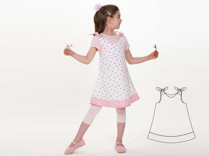 Sewing pattern girls' dress Ebook pdf ANTONIA by Patternforkids