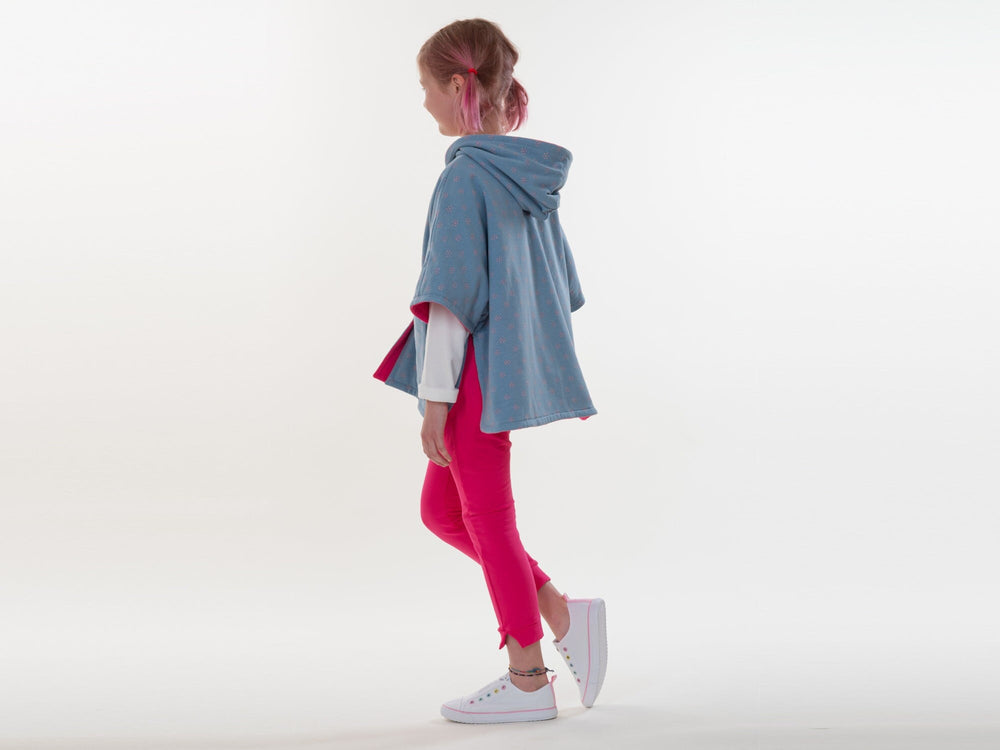 Digital Sewing Pattern Kids Hooded Poncho Set Beginner Friendly Tutorial Complete Instructions Two Piece Design Comfortable Casual Wear Easy To Follow Guide Technical Drawings Size Range Children Clothing Project Simple Construction Steps