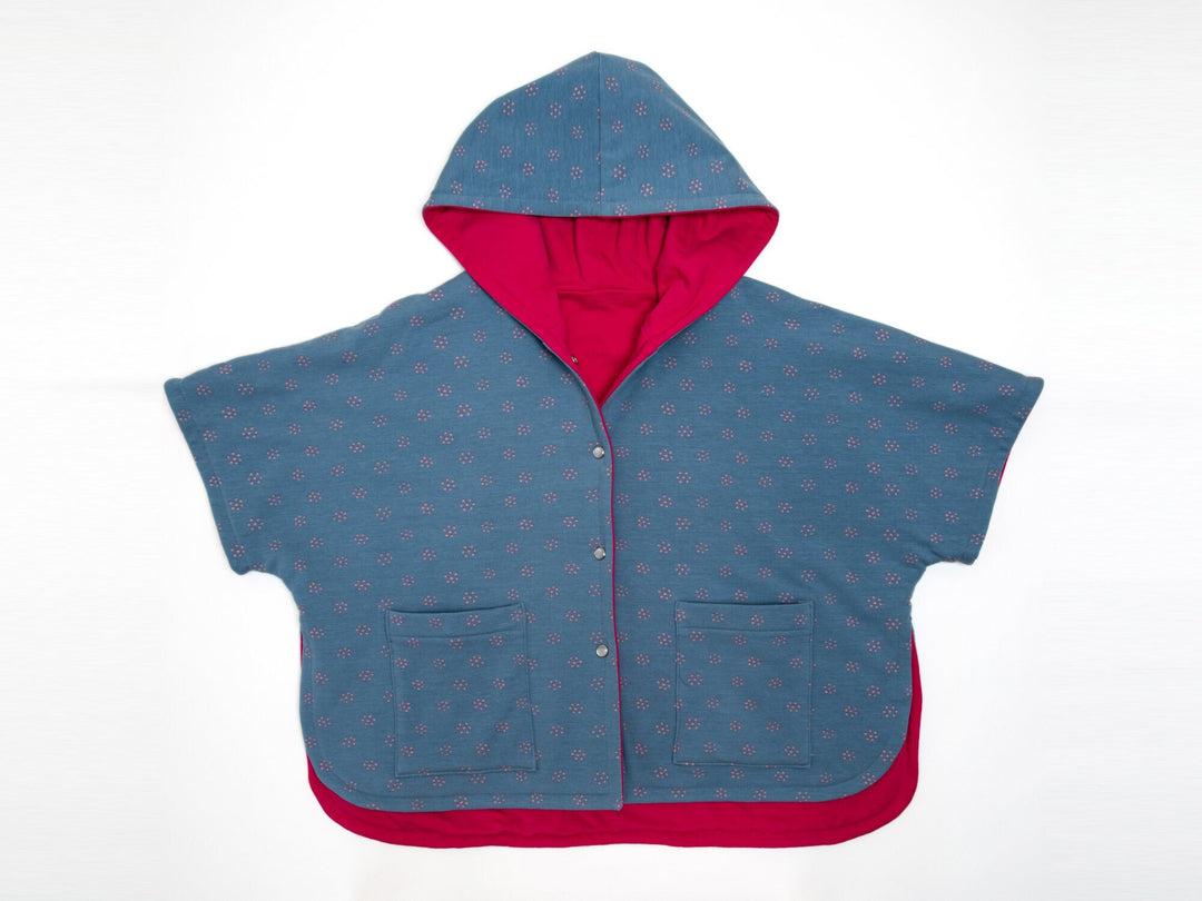 Children Clothing Pattern Digital Download Complete Tutorial Beginner Sewing Guide Hooded Poncho Design Easy Construction Steps Technical Instructions Two Piece Set Modern Style Collection Comfortable Casual Wear Youth Fashion Project