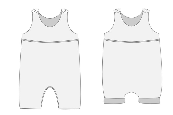 Digital Sewing Pattern Baby Romper Tutorial Beginner Friendly Project Complete Photo Instructions Printable PDF Download Multiple Size Options Summer Infant Outfit Design Easy Step Guide Beautiful Handmade Clothes Making Guide Perfect