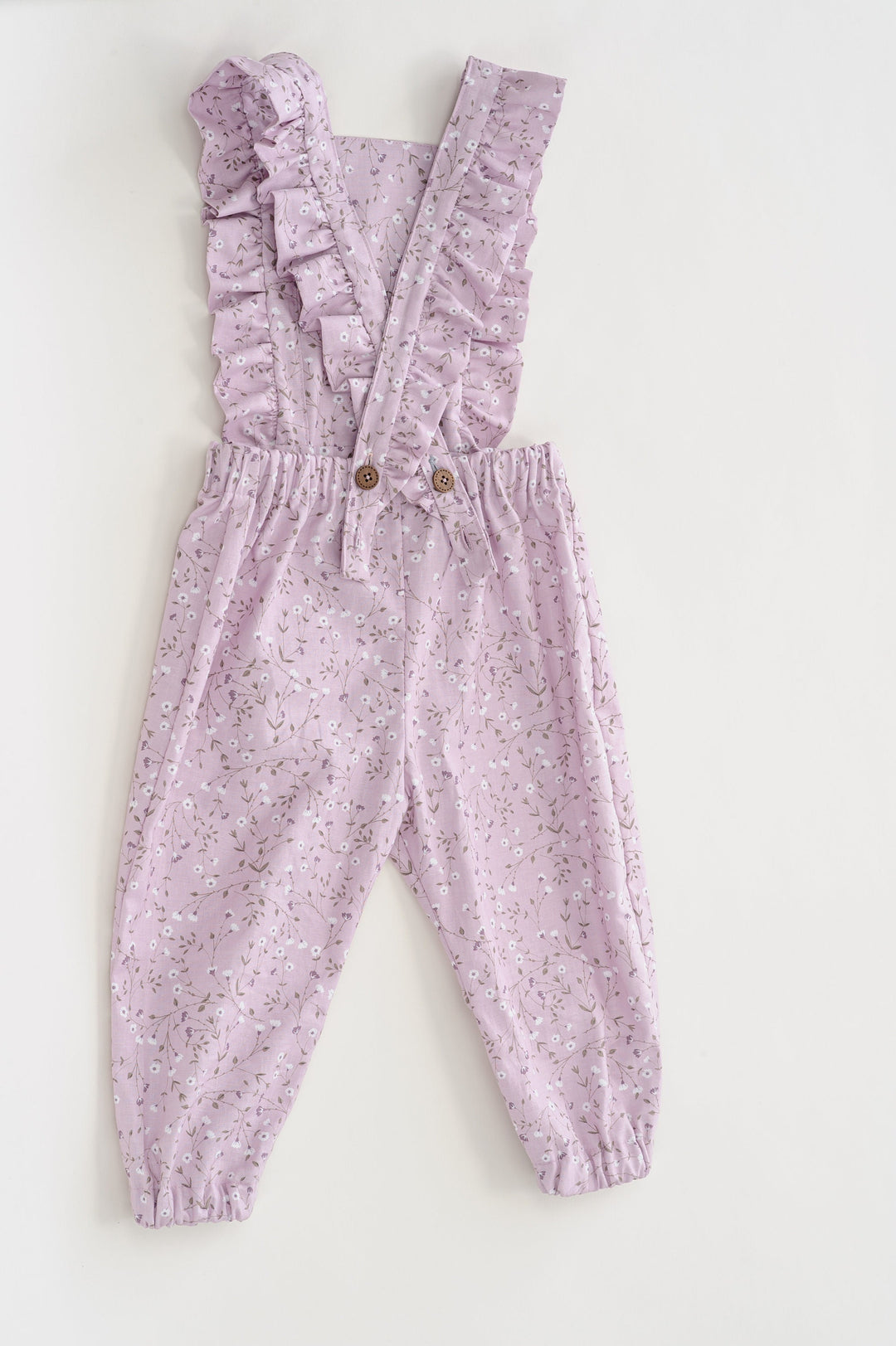 Ruffle Overalls Pattern Tutorial Digital Download Format Children Clothing Design Crossed Back Feature Button Detail Construction Elastic Waist Style Photo Instructions Package Multiple Size Options Intermediate Level Project Complete