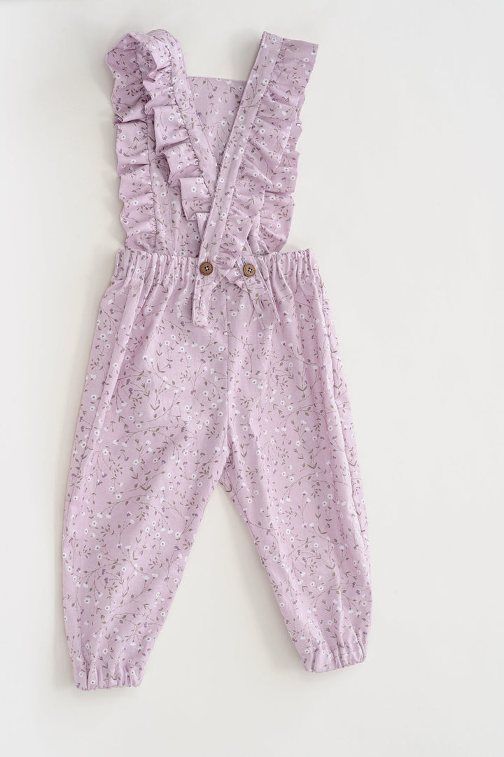 Ruffle Overalls Pattern Tutorial Digital Download Format Children Clothing Design Crossed Back Feature Button Detail Construction Elastic Waist Style Photo Instructions Package Multiple Size Options Intermediate Level Project Complete