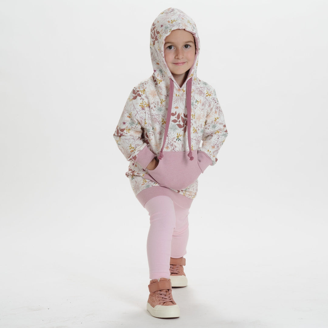 PDF Sewing Pattern Bundle Girls Hoodie Leggings Set Digital Download Package Complete Size Range Toddler Child Design Collection Handmade Clothing Guide DIY Project Instructions Multiple Style Options Kangaroo Pocket Details Elastic